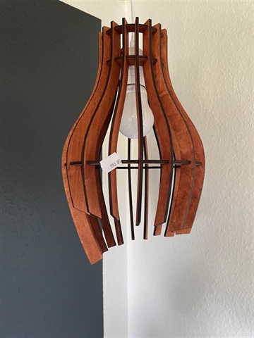 Asymmetrisk loftlampe af Birketræ og oliebehandlet/Bestillings vare